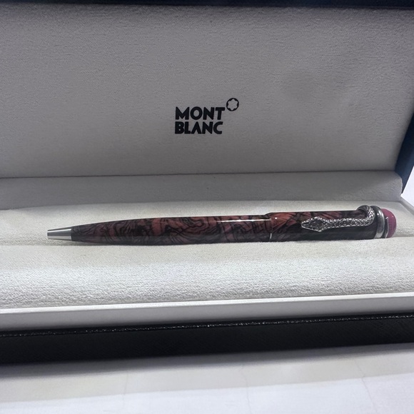 NIB Mont Blonc Heritage Rouge Et Noir Special Edition Roller Pen - Picture 2 of 10